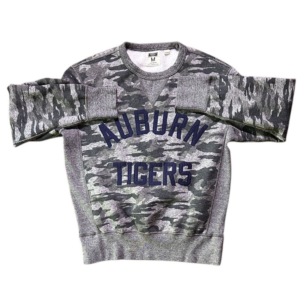 Auburn University Tigers Gray Camo Crewneck Sweatshirt Women's Medium